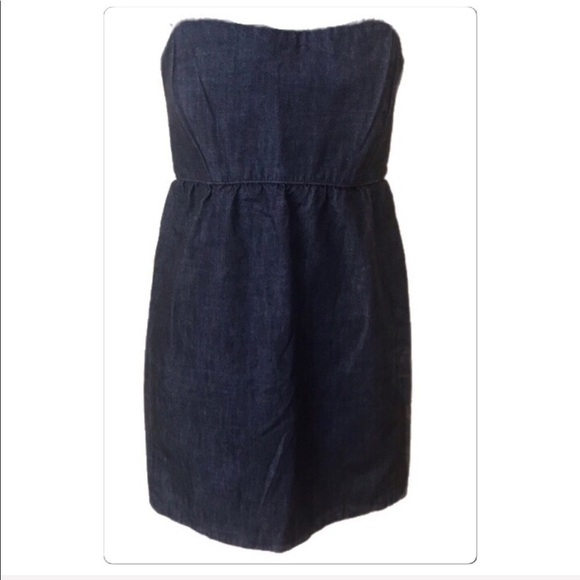 GAP Dresses & Skirts - Gap Strapless Stretch Cotton Denim mini Dress Size 0